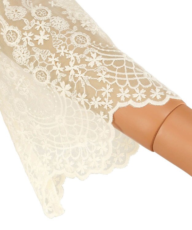 San-ai Resort（三愛水着楽園） パネルレース羽織り　F　【San-ai Resort（サンアイリゾート）】 ホワイト