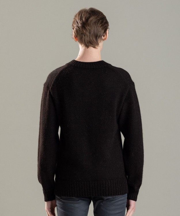 JOSEPH HOMME ファインアルパカ　Vネックニット ダークブラウン系