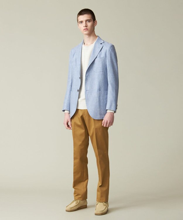 J.PRESS MEN リネンブリーザブルメッシュ ジャケット サックスブルー系
