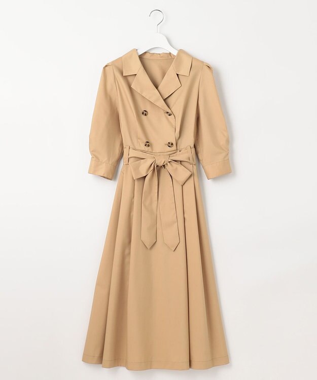 Feroux トレンチ風 ワンピース ベージュ系