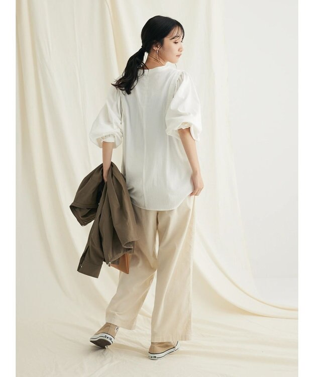 CRAFT STANDARD BOUTIQUE レーヨンデシンドルマンブラウス Off White