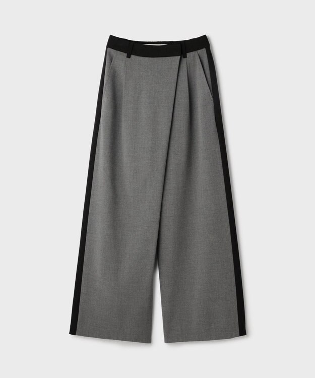GRACE CONTINENTAL ラップワイドパンツ グレー