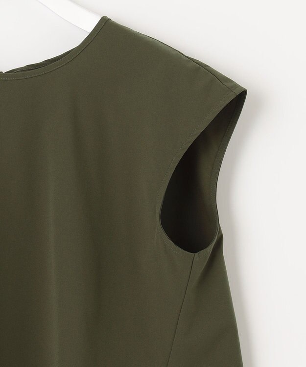 UNFILO L 【撥水/ストレッチ/軽量】マジカル機能 ブラウス ダークグリーン系