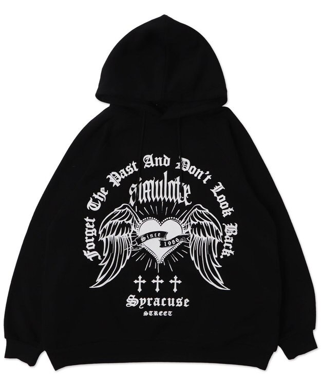 WEGO ウイングハートBIGパーカー ブラック