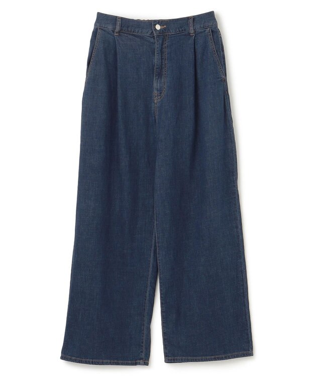 UNFILO L UNFILO DENIM LIGHT タックワイドパンツ ミディアムインディゴ