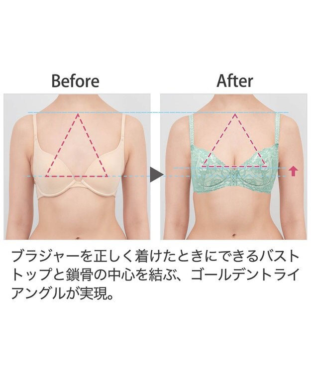 BRADELIS New York 【BRADELIS New York / 育乳ブラ・STEP1 集める】 ジャスミンステップ1ブラ22A1  しっかりバストを集めてナチュラルなシルエットを作る補整ブラ ミント