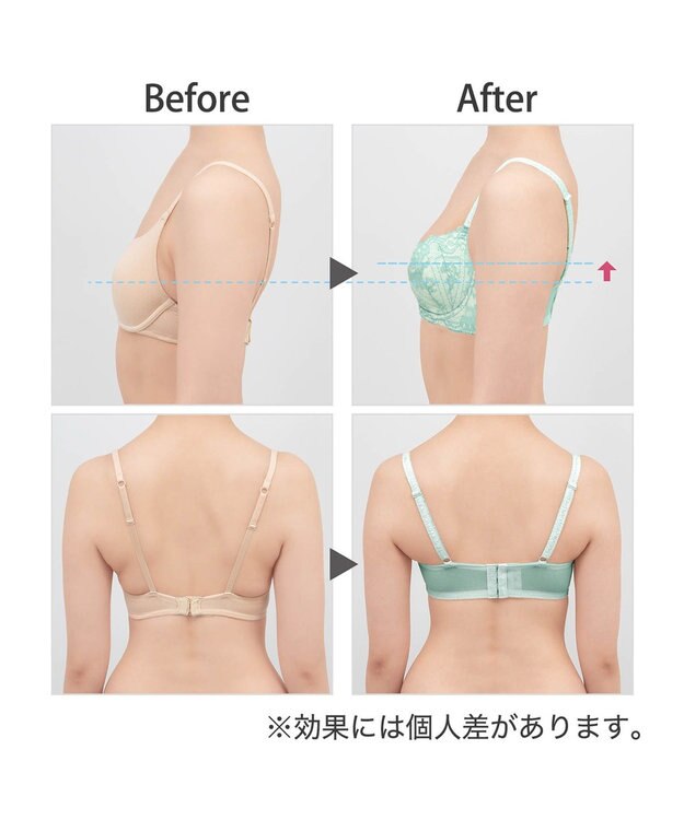 BRADELIS New York 【BRADELIS New York / 育乳ブラ・STEP1 集める】 ジャスミンステップ1ブラ22A1  しっかりバストを集めてナチュラルなシルエットを作る補整ブラ ミント