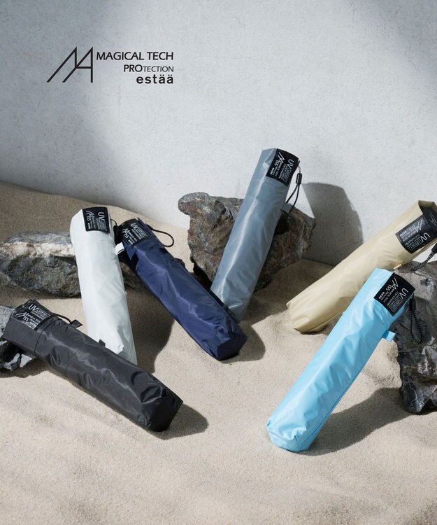 MOONBAT 【遮光100％/超軽量/耐久性】マジで軽い傘 晴雨兼用 折りたたみ日傘 マジカルテックプロテクション Tough W rib 55cm ライトグレー