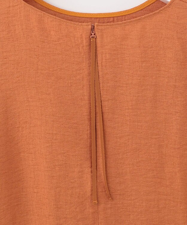 UNFILO 【セットアップ対応】ウォッシャブル UVケア ブラウス オレンジ系