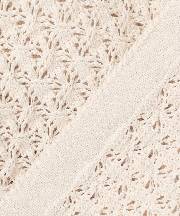 23区 S 【SLOW/一部店舗限定】レーシー カーディガン アイボリー系