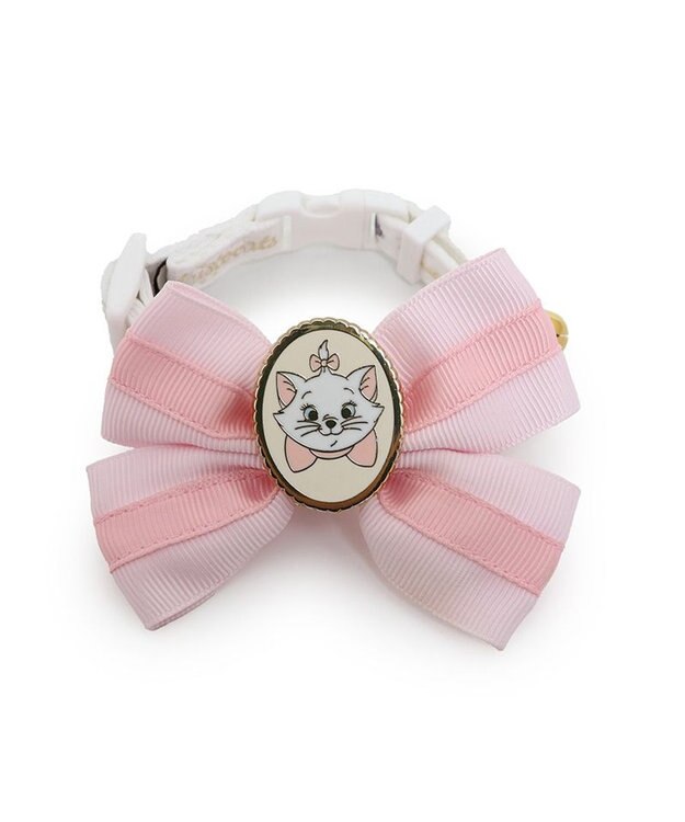 PET PARADISE ディズニー マリー 大リボン 猫首輪 S / M ピンク