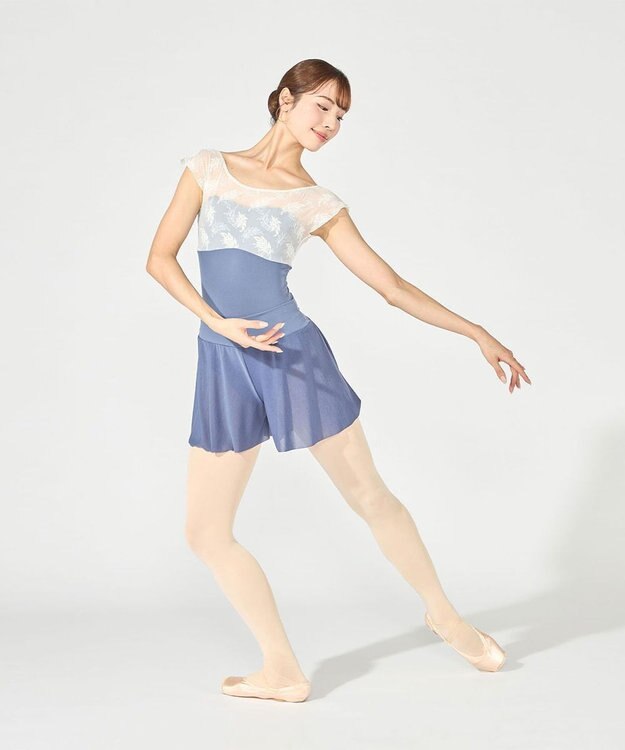 Chacott フレンチスリーブレオタード ブルー