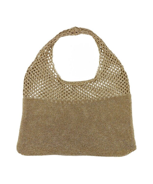 UNBILLION カシュカシュ cachecache / メタリック糸ホーボーバッグ ゴールド