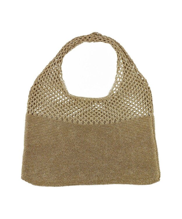 UNBILLION カシュカシュ cachecache / メタリック糸ホーボーバッグ ゴールド