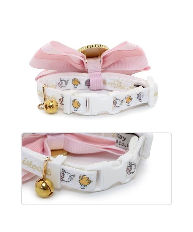 PET PARADISE ディズニー マリー 大リボン 猫首輪 S / M ピンク