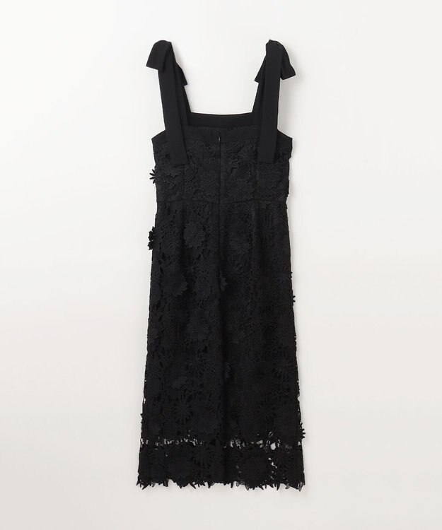 GRACE CONTINENTAL ケミカルフラワーレースワンピース ブラック