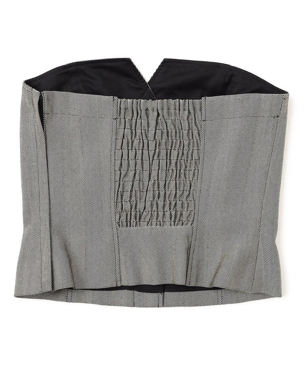 uncrave ヘリンボーンスーツ ビスチェ（uncrave WHITE） へリンボーンブラック