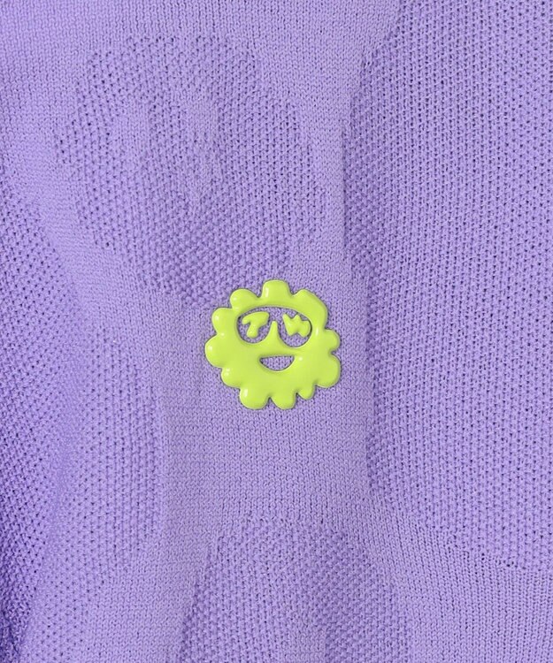 PW CIRCULUS 【手洗い可能】【WOMEN】アニマルドットニットモック ゴルフウェア レディース パープル系