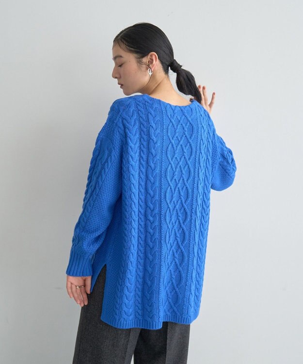 YECCA VECCA ケーブルニット Blue