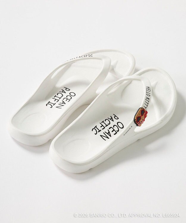 OP／FILA 【Ocean Pacific×ハローキティ】ビーチサンダル ホワイト