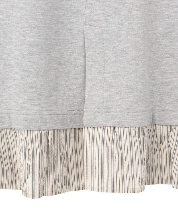 earth music&ecology レイヤーヘムワンピース Gray Mixture