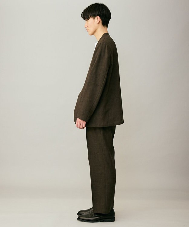 UNFILO MENS ウーリーノ 2タックスラックス ブラウン