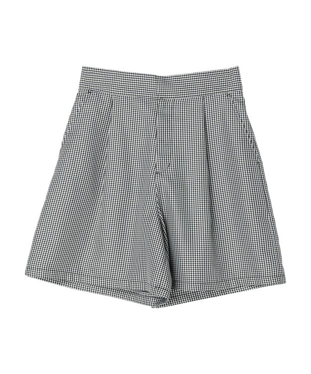 earth music&ecology タックショートパンツ Gingham Check