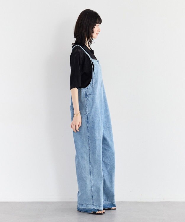 YECCA VECCA 綿麻デニムサロペット Light Indigo