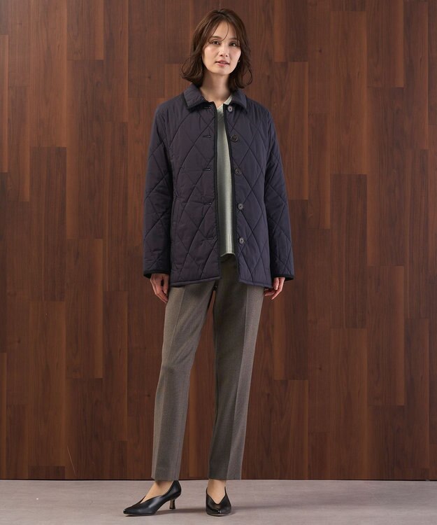 J.PRESS LADIES S 【2way】プレミアムBasic キルティング コート ネイビー系