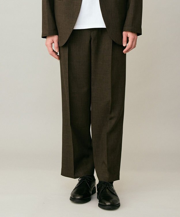 UNFILO MENS ウーリーノ 2タックスラックス ブラウン