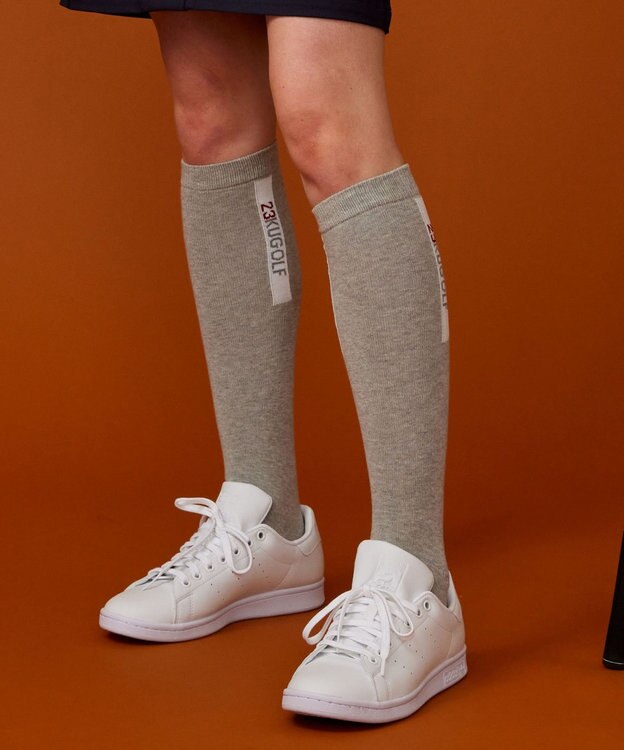 23区GOLF 【WOMEN】ロゴハイソックス ライトグレー系