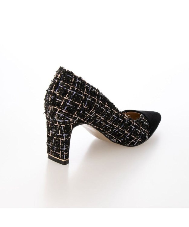 MODE ET JACOMO <MODE ET JACOMO>異素材コンビポインテッドトゥパンプス ブラックキジ