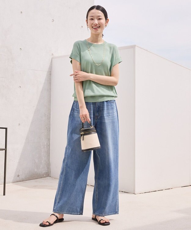 AMERICAN HOLIC 【接触冷感】フレンチスリーブニットプルオーバー Mint