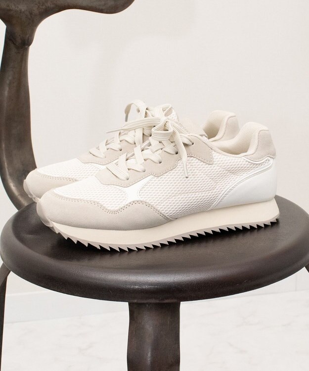 Bridget Birkin 【VINCULUM】スエードコンビ レースアップスニーカー アイボリーコンビ