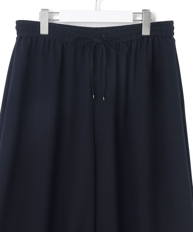 23区 L 【Lサイズ限定/吸水速乾/UVカット/接触冷感/】ストレッチジョーゼット ガウチョパンツ ネイビー系