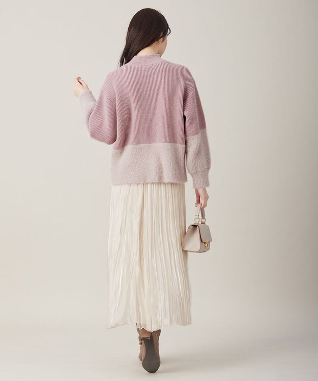 ANY SIS 【洗える】グラデーションフェザー ニット ピンク