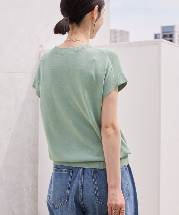 AMERICAN HOLIC 【接触冷感】フレンチスリーブニットプルオーバー Mint