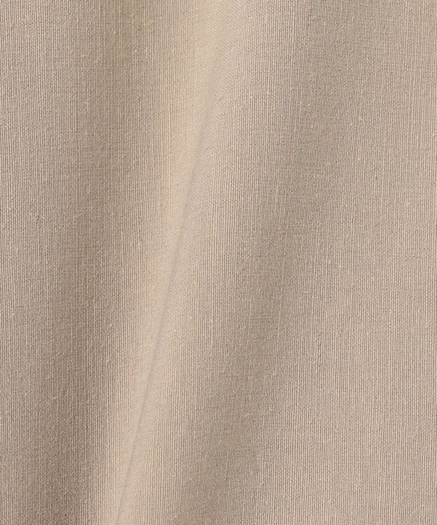 J.PRESS LADIES L 【洗える】リネンストレッチ ワイド パンツ ベージュ系