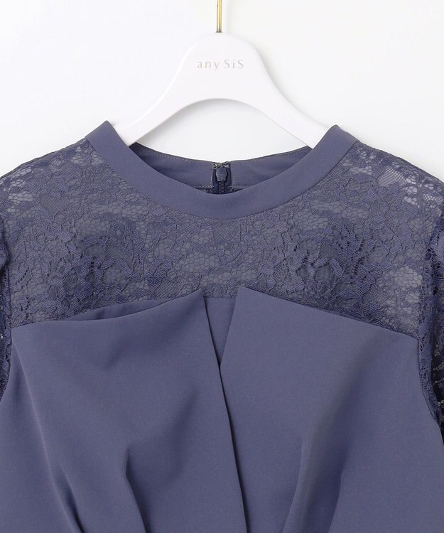 ANY SIS 【洗える】ビスチェディテール ドレス ブルー