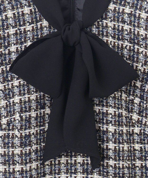 GRACE CONTINENTAL ツイードコンビワンピース ブラック