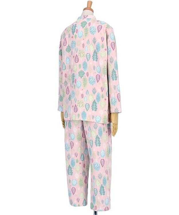 Wing パジャマ 長袖 長ズボン 綿混(本体) あったか レディース EP6012 ウイング／ワコール ピンク