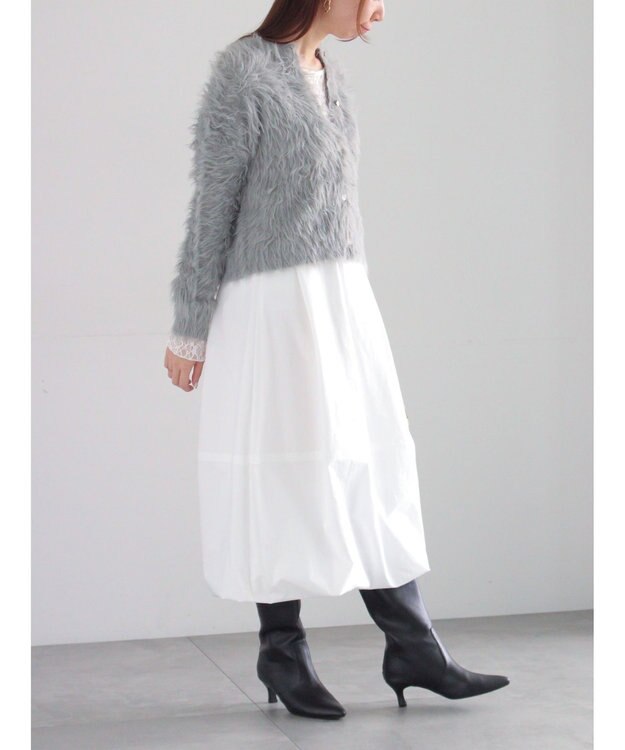 Te chichi ピーチタフタバルーンスカート ホワイト