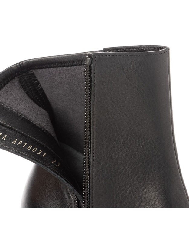 MODE ET JACOMO <MODE ET JACOMO>スクエアトゥバックストレッチショートブーツ ブラック