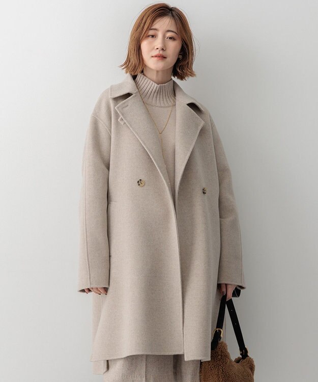 23区 L 【滝沢眞規子さん着用/Oggi掲載】MANTECOPure リバーコート ベージュ系