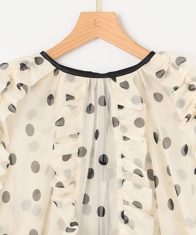 組曲 S 【組曲×setsuko sagittaire】シフォンプリントバックシャンブラウス アイボリー系5