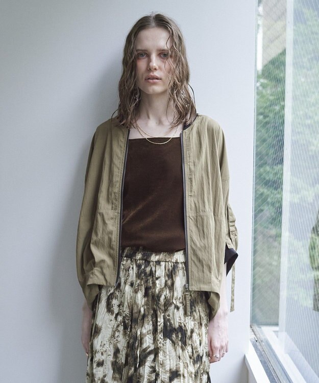 YECCA VECCA 【UVカット/接触冷感/遮熱】COOL5分袖MA-1 Khaki