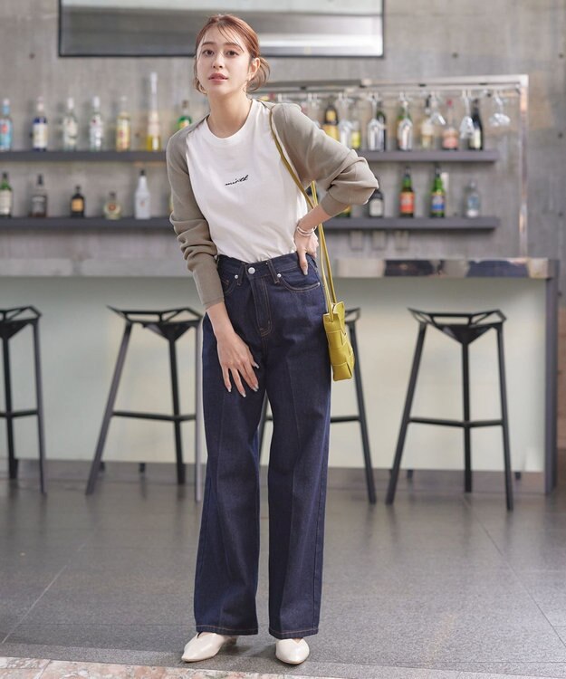 Tiaclasse 【洗える】クロップドニットボレロ グレージュ