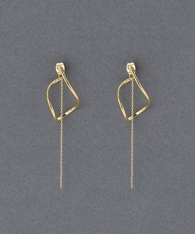 Phoebe 2wayグレースツイストラインピアス ゴールド