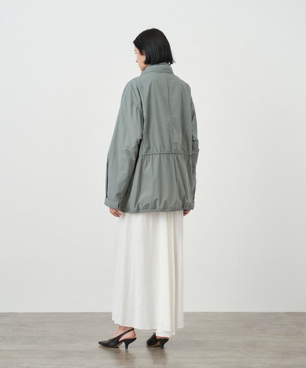 ATON VISCOSE CLOTH | バックフレアスカート WHITE