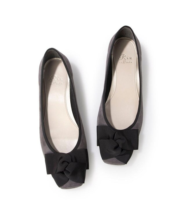 Riz raffinee <Riz raffinee>グログランリボンバレエパンプス グレースエード